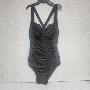 Old Navy Black Ruched Swimsuit Size 2X